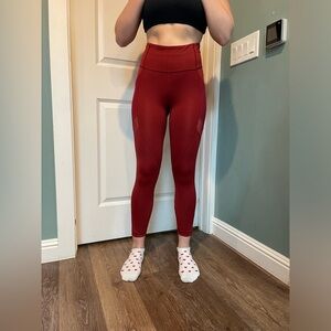 Lululemon Wonder Under Brick red Sz 4 leggings